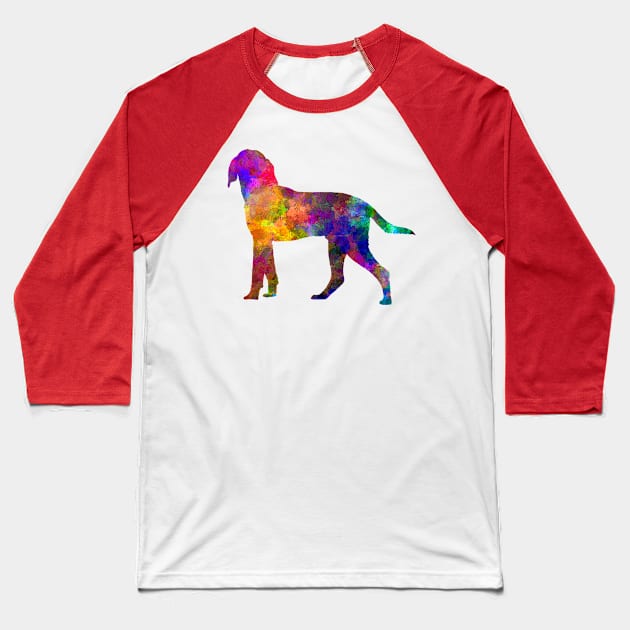 Anglo French Hound in watercolor Baseball T-Shirt by PaulrommerArt